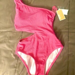 Michael Kors Vibrant Pink Swimsuit size 8 NWT